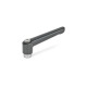 Ganter Palancas de apriete ajustables, Zamac, casquillo de acero inoxidable GN 300.1-63-M6-SZ