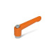 Ganter Palancas de apriete ajustables, Zamac, casquillo de acero, zincado GN 300.2-108-M16-OS