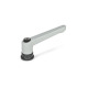 Ganter Palancas de apriete ajustables con fuerza de apriete aumentada, casquillo de acero GN 300.4-108-M12-SR