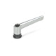 Ganter Palancas de apriete ajustables con fuerza de apriete aumentada, casquillo de acero GN 300.4-63-M6-CR