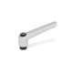 Ganter Palancas de apriete ajustables, Zamac, casquillo de acero pavonado GN 300-108-M14-SR