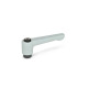 Ganter Palancas de apriete ajustables planas, Zamac, casquillo de acero GN 302-22-B4-SR