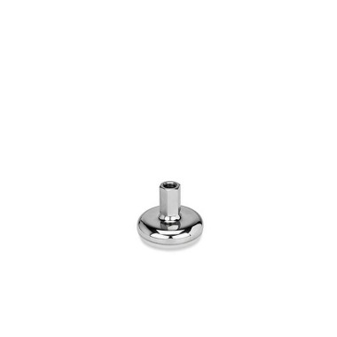 Ganter Patas de nivelación, acero inoxidable, con base de caucho GN 31-100-M12-49-C4-X