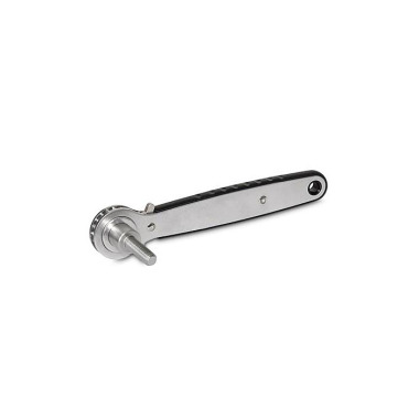 Ganter Llaves de carraca de acero inoxidable con espárrago roscado GN 318-178-M12-50-C