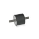 Ganter Amortiguadores de caucho, acero inoxidable GN 451-100-40-M16-SS-55