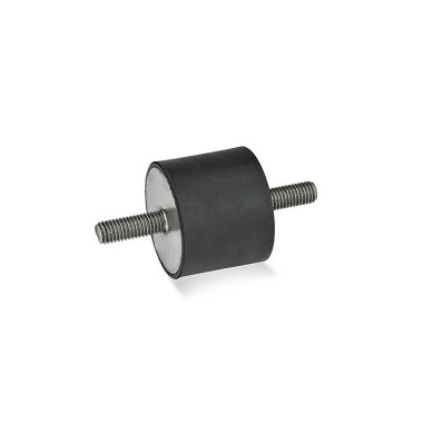 Ganter Amortiguadores de caucho, acero inoxidable GN 451-50-30-M10-SS-55