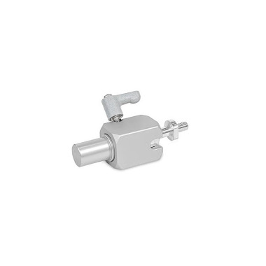 Ganter Estribos de sujeción para rótula giratoria, aluminio GN 487-10-W-M5-S-1-EL