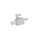 Ganter Estribos de sujeción para rótula giratoria, aluminio GN 487-10-W-M5-S-1-EL