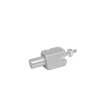 Ganter Estribos de sujeción para rótula giratoria, aluminio GN 487-15-W-M6-S-2-EL