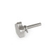 Ganter Pomos en estrella de acero inoxidable con protección contra pérdida y espárrago roscado GN 5334.13-50-M10-40-A