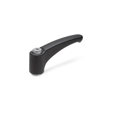 Ganter Palancas de apriete ajustables, Zamac, casquillo de acero inoxidable GN 602.1-44-B5-SW