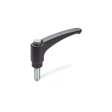 Ganter Palancas de apriete ajustables, plástico, espárrago roscado de acero GN 603-63-M6-40-DGR