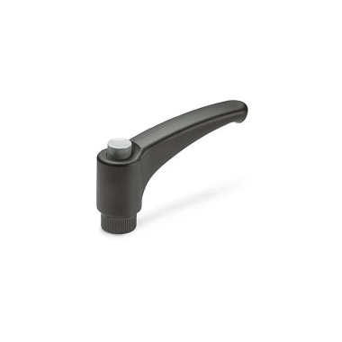 Ganter Palancas de apriete ajustables, plástico, casquillo de latón GN 603-63-M8-DGR