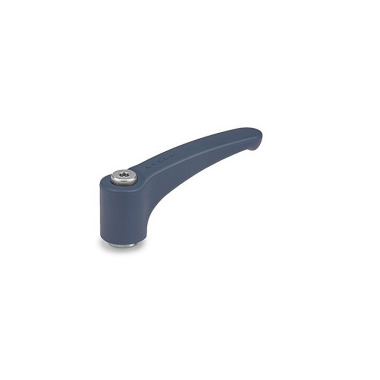 Ganter Palancas de apriete ajustables, detectables, plástico con homologación FDA, casquillo de acero inoxidable GN 604.1-63-M6-MDB