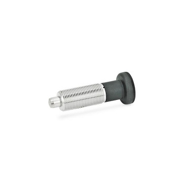 Ganter Pernos de retención, acero inoxidable / pomo de plástico GN 613-8-A-NI