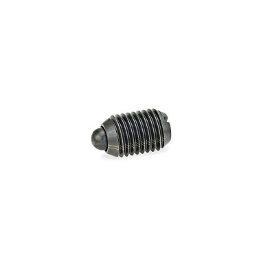 Ganter Posicionadores de muelle, acero / acero inoxidable, con perno, con ranura GN 615.1-M10-BS