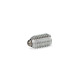 Ganter Posicionadores de muelle, acero / acero inoxidable, con perno, con ranura GN 615.1-M10-BSN