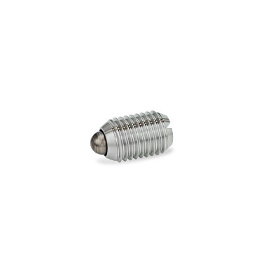 Ganter Posicionadores de muelle, acero / acero inoxidable, con perno, con ranura GN 615.1-M20-BSN