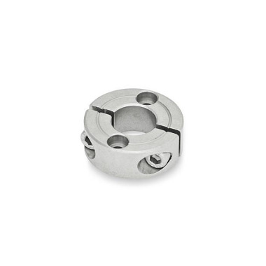 Ganter Anillos de apriete partidos, acero inoxidable, con orificios de brida GN 7072.2-55-B30-NI-B