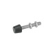 Ganter Tornillos de apriete, acero inoxidable, con pieza de apriete de caucho GN 708.1-M10-50-A-NI