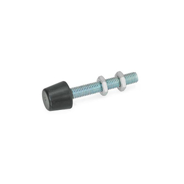 Ganter Tornillos de apriete, acero, con pieza de apriete de caucho GN 708.1-M10-97-A-ST