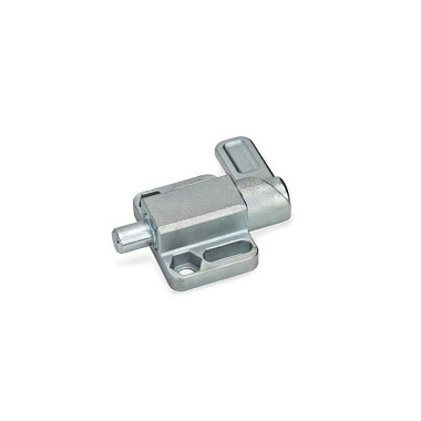 Ganter Pestillos de muelle, acero, con brida para montaje en superficie GN 722.3-20-30-R-ZB