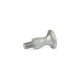 Ganter Pomos en forma de seta, acero inoxidable GN 75.5-16-M6-E-MT