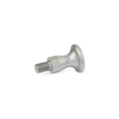 Ganter Pomos en forma de seta, acero inoxidable GN 75.5-36-M12-E-MT