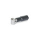 Ganter Manillas abatibles de seguridad, manillas abatibles de acero, acero inoxidable GN 798.8-KT-22