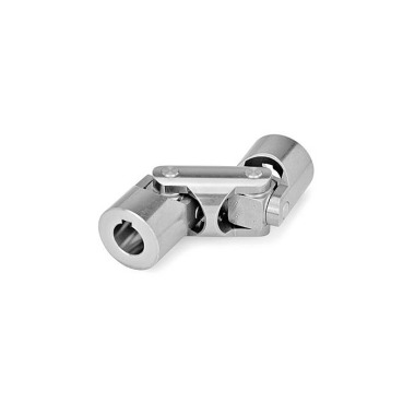 Ganter Juntas cardán con cojinete de fricción, acero inoxidable DIN 808-50-K25-163-DG-NI