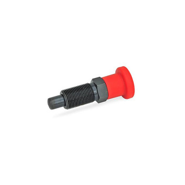 Ganter Pernos de retención, acero, con pomo rojo GN 817-10-12-B-RT