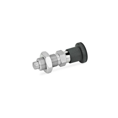 Ganter Pernos de retención de acero inoxidable / pomo de plástico GN 817-10-12-CK-NI