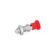 Ganter Pernos de retención de acero inoxidable con pomo rojo GN 817-10-12-CK-NI-RT