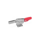 Ganter Cepos de palanca, acero inoxidable, palanca de accionamiento en horizontal, con mecanismo de bloqueo, con base de montaje horizontal GN 820.3-230-ML-NI