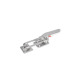 Ganter Cepos de palanca de acero inoxidable, con bloqueo, para servicio pesado GN 852.3-1700-T6-NI