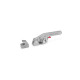 Ganter Cepos de palanca de acero inoxidable, con bloqueo, para servicio pesado GN 852.3-1700-TS-NI