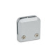 Ganter Abrazaderas de soporte de panel, zamac, para paneles de vidrio y plástico GN 939-ZD-60-6-F-SR