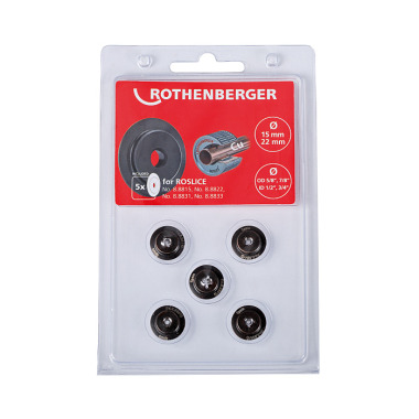 Rothenberger Rueda de corte para ROSLICE 15+22mm, 5/8+7/8, 5 piezas 088841D