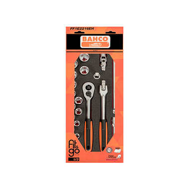 BAHCO Inserto de espuma Fit&Go 1/3 1/2 carraca y accesorios - 24 piezas FF1E2216EH