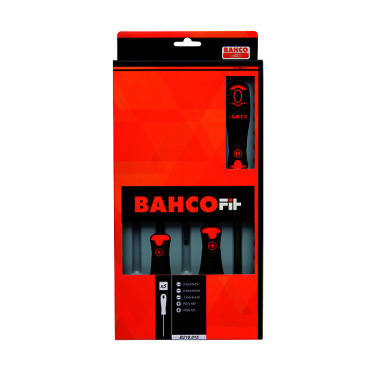 BAHCO Juego de destornilladores BahcoFit, 5 piezas, ranurados + PZ B219.015