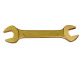 BAHCO Llave de boca doble, antichispas, bronce aluminio, 6x7 mm NS006-0607