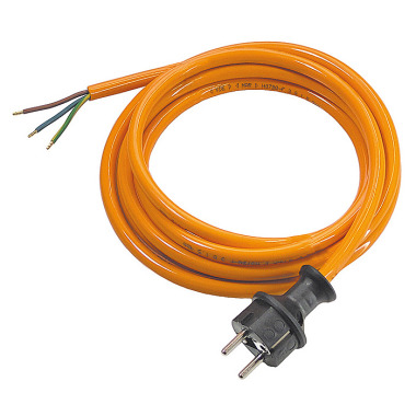 as - Schwabe 70908 Pur-Baustellen-Anschlussleitung, orange, 5 m H07BQ-F 3G1,5