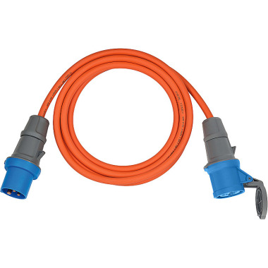 Brennenstuhl CEE 230V Camping-Verlängerungskabel 5m (H07RN-F 3G2,5 Kabel in der Signalfarbe orange, Camping-Stromkabel für den ständigen Einsatz im Außenbereich IP44, Made in Germany) 1167650605