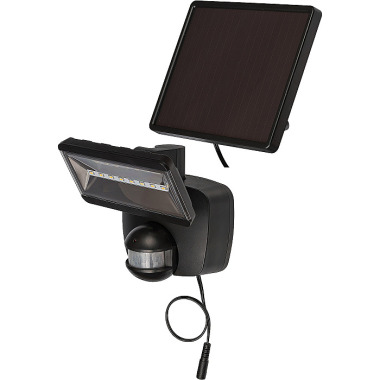 Brennenstuhl Solar LED Strahler SOL 800 / LED Strahler für außen mit Bewegungsmelder und Solar-Panel (Solarlampe IP44, inkl. Akku, schwenkbar, hochwertige Marken LED´s, 400lm) schwarz 1170950010