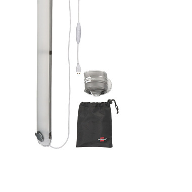 Brennenstuhl aufblasbares LED Outdoor Licht OLI Air 1 (Campinglampe 4W, 500lm, IP66, 6500K, faltbare LED Röhre mit 1m USB Kabel, stufenlos dimmbar, magnetische Befestigung, Aufhängelaschen) 1173740000