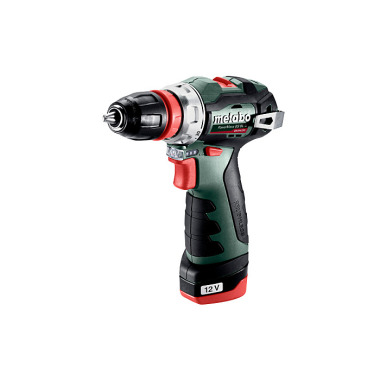 Metabo Akku-Bohrschrauber PowerMaxx BS BL Q (601749500) Kunststoffkoffer 12V 2x2Ah Li-Power + LC 40