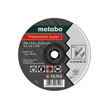 Metabo Flexiamant super 115x6,0x22,23 Alu, Schruppscheibe, gekröpfte Ausführung (616748000)