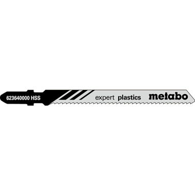 Metabo 5 Stichsägeblätter expert plastics 74/ 2,0 mm, HSS (623640000)