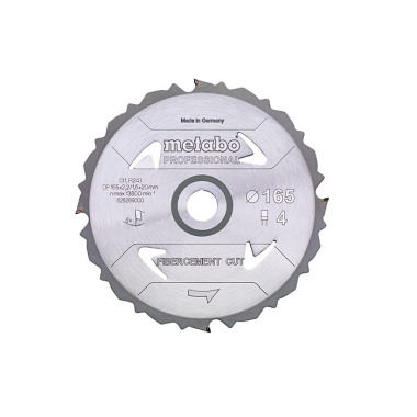 Metabo Sägeblatt fibercement cut - professional, 160x2,2/1,6x20 Z4 DFZ 5° (628287000)