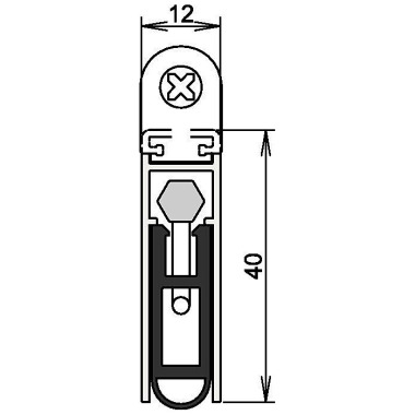 Türdichtung Kältefeind Allround® 1-1075 1-s.L.833mm Alu.silberf.HLT L/R ATHMER 1-1075-0833